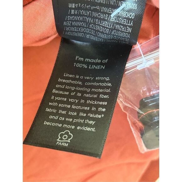 Farm Rio Brown Linen Blazer Jacket Women’s Size Large - Picture 9 of 14